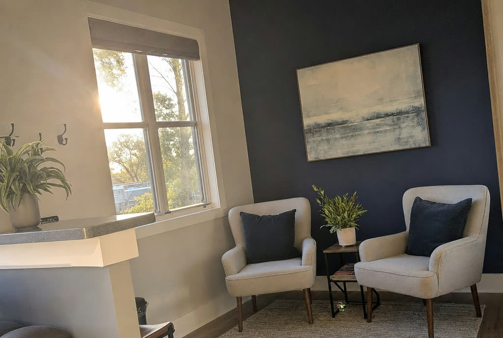 The waiting area at Patuxent River Dental Care